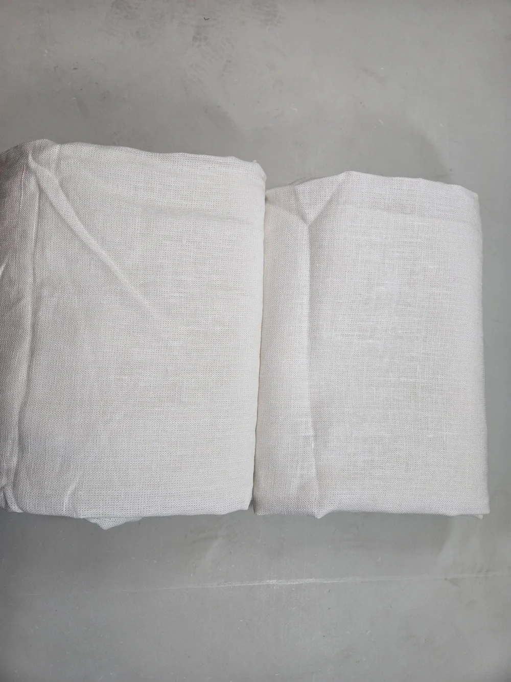 QUINCE Set Of 2 48x96 Heavyweight European Linen Curtains White 0084